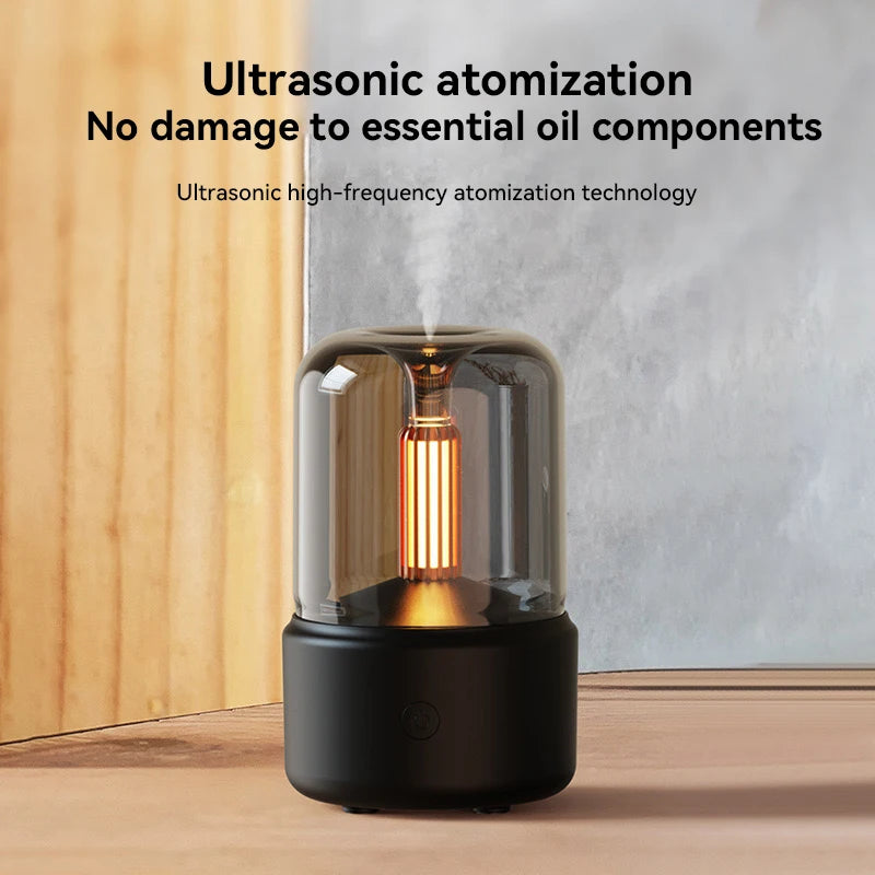 120ml Home Portable Aroma Diffuser USB Air Humidifier Essential Oil Night Light Cold Mist Maker Sprayer for Gift Bedroom