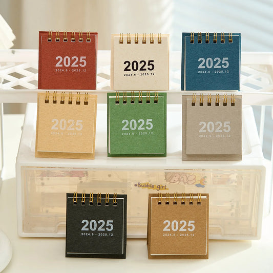 Simple Mini 2025 Calendar Office School Supplies calendar Desk calendar monthly Planner Desk accessories Decor Record