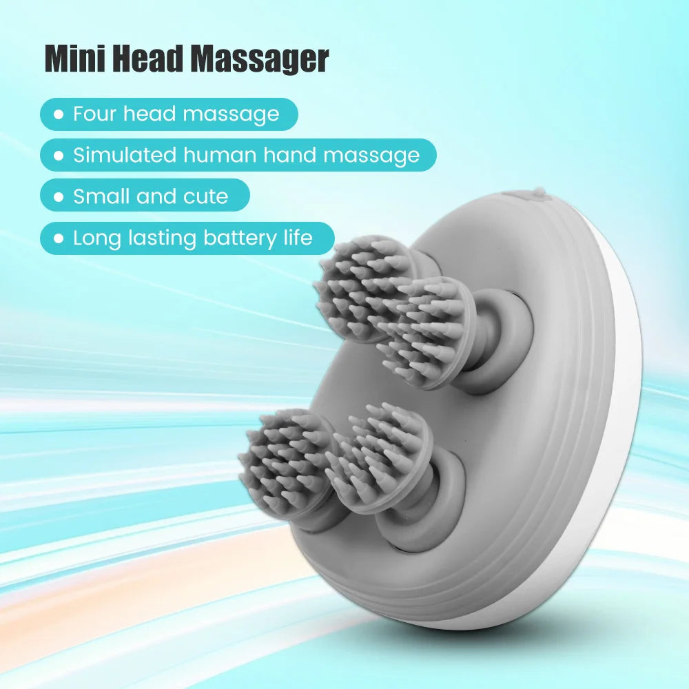 Electric Head Massager Body Shoulder Leg Arm Neck Deep Tissue Head Scalp Massage Kneading Vibrating Device for Cat Pet Massage