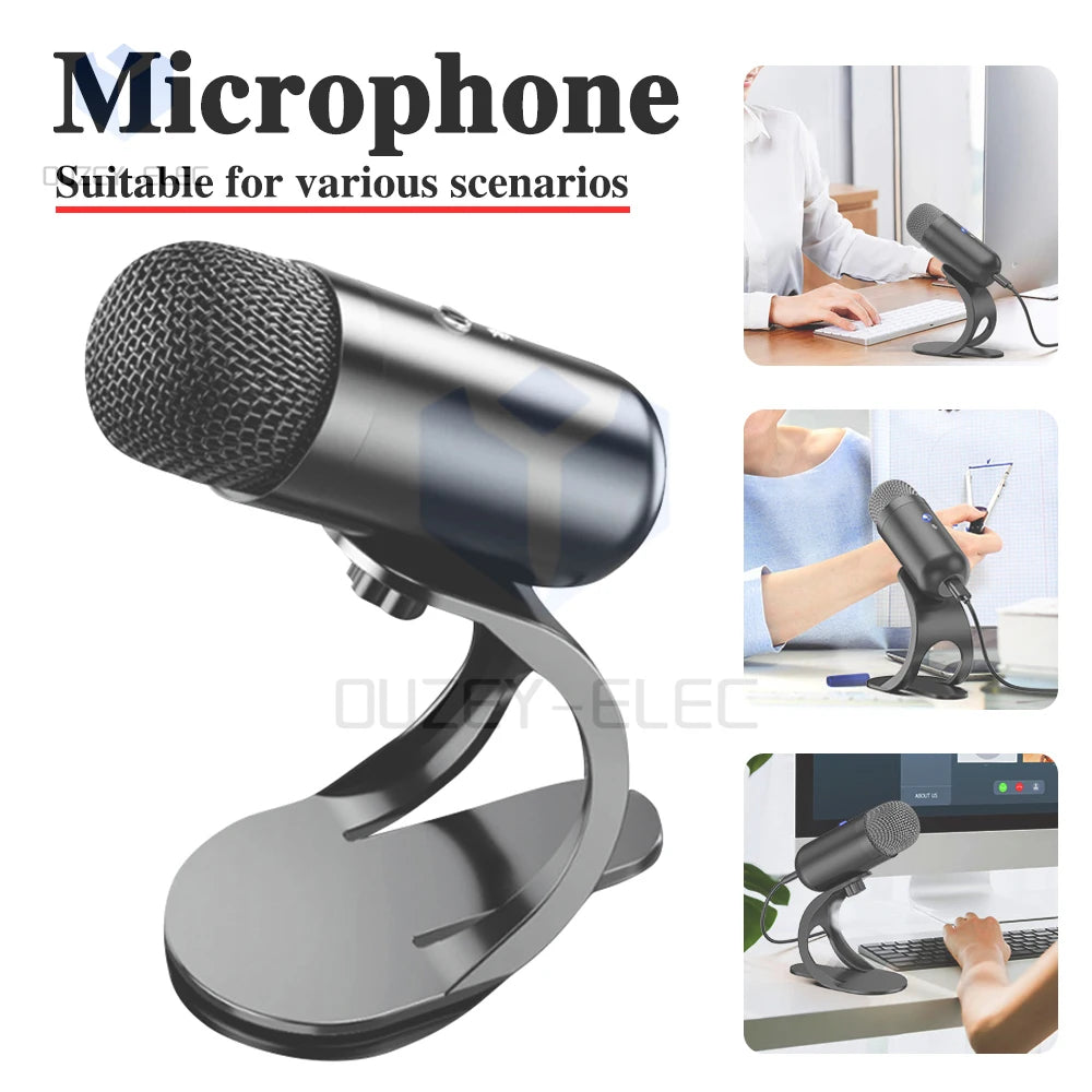 USB Gaming PC Microphone Noise Cancelling Mic for Streaming Podcasts,RGB Computer Condenser Desktop Mic for YouTube Video