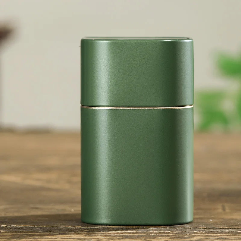 Metal Box Stainless Steel Tea Can Mini Travel Portable Container Jar Sugar Coffee Caddy Organizer Tea Sealed Box Kitchen Storage