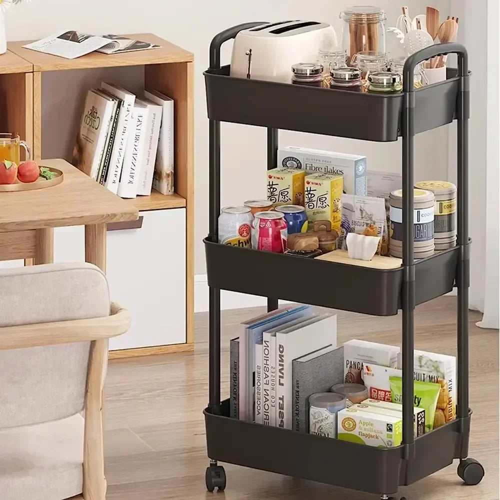 Multi-Layer Trolley Rack Kitchen Floor Bedroom Baby Snacks Mobile Bathroom Bathroom Storage Storage Rack