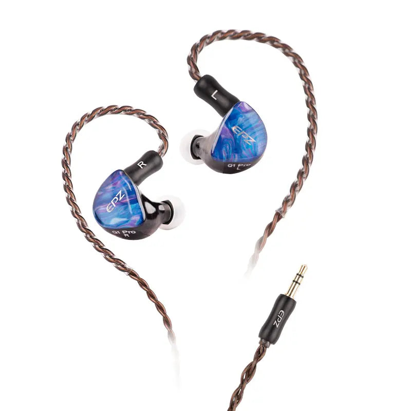 EPZ Q1 Pro Yunshuilan Earphones Wired HIFI Bass Earbuds IEM In Ear Gaming Headphones MIC Type C 0.78 2 Pin Detachable Cable