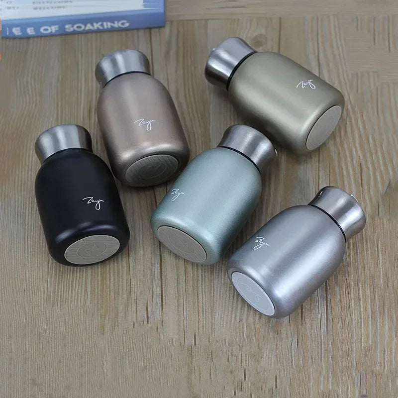 300ml Stainless Steel Mini Coffee Vacuum Flasks Lovely Double Vacuum Thermos Portable Travel Water Bottle Cups Insulated Cup