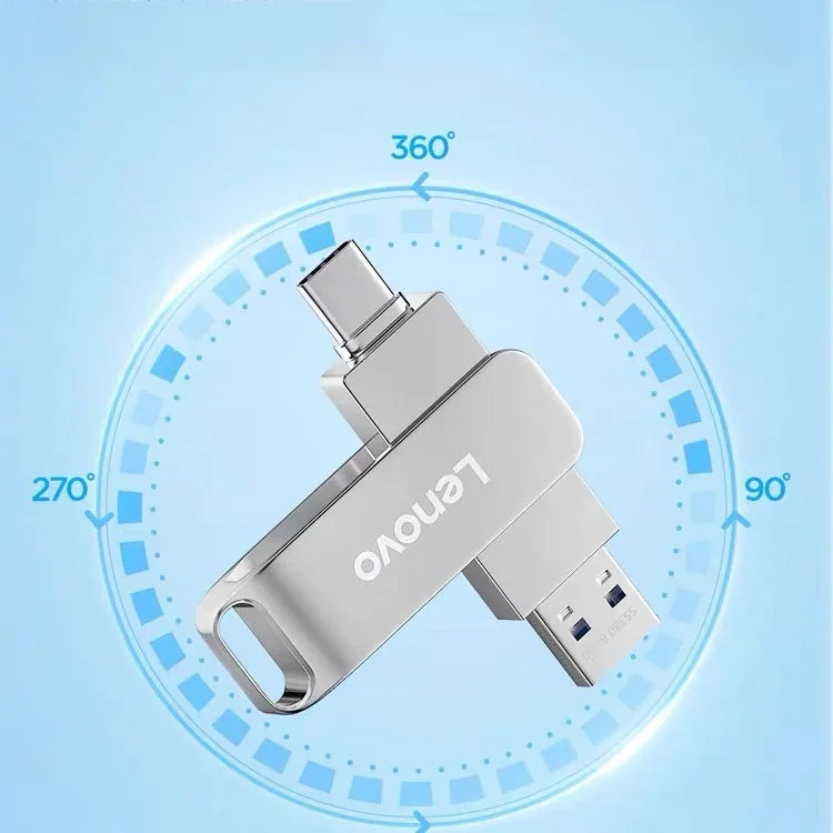 Lenovo 16TB USB Flash Drive USB3.2 High Speed Transfer Metal Type C U Flash Portable Mini PenDrive Memory Waterproof Pen Drive