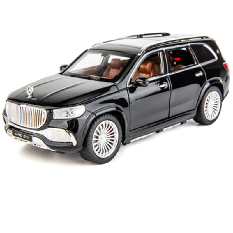 1:24 Maybach GLS GLS600 Alloy Luxy Car Model Simulation Diecasts Metal Toy Vehicles Car Model Sound and Light Childrens Toy Gift