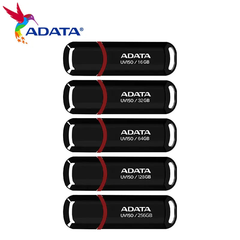 ADATA UV150  USB Flash Drive USB3.2 32GB 64GB pendrive  High Speed 128GB 256GB флешка Black Flash Memory Stick for computer