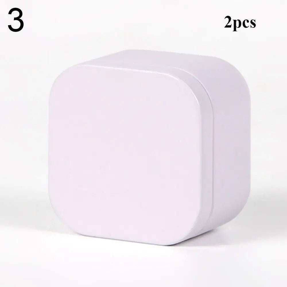 Multiple Styles Aluminum Tin Jar Square Shape Cosmetic Container Refillable Tea Cans Bottles Metal Box for Cream Balm Candle