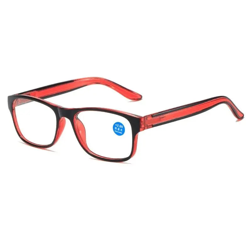 Anti Blue Light Reading Glasses Fashion Women Men Clear Sqaure Computer Presbyopic Eyeglasses Spring Legs Frame Eyewear