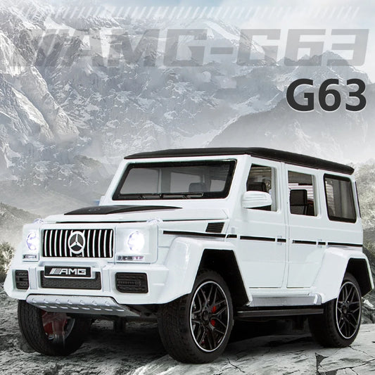 New 1:24 Benzs G63 SUV Alloy Car Diecasts & Toy Vehicles Metal Toy Car Model Sound and light Collection Kids Toy