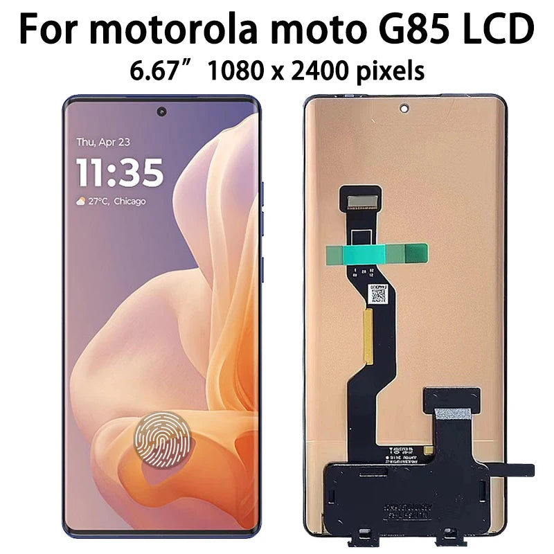 6.67"AMOLED For Motorola Moto G85 LCD For Moto G85 XT2427-3 Display LCD Screen Touch Digitizer Assembly With Fingerprint