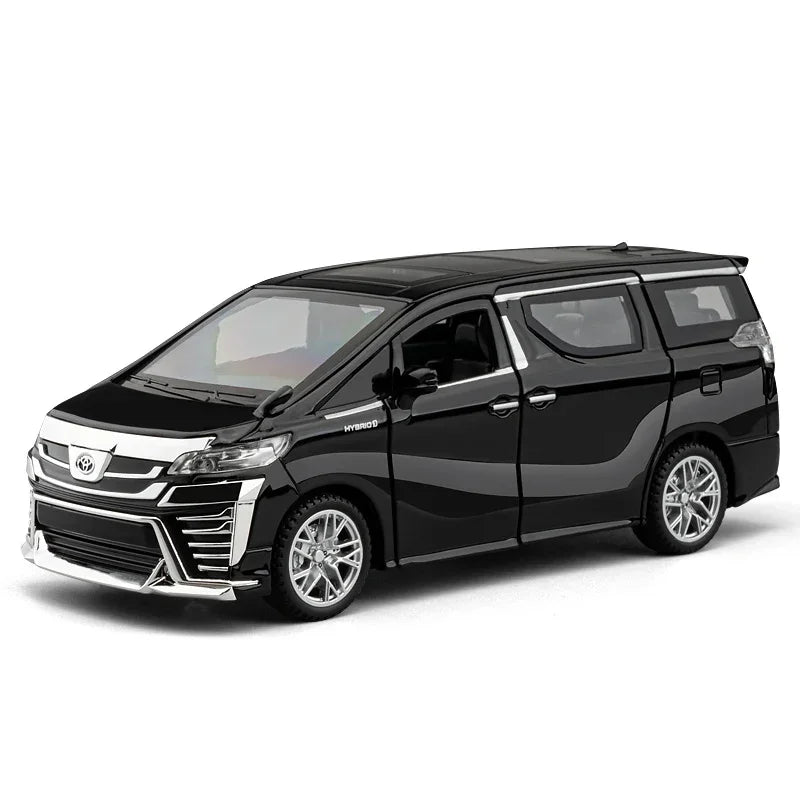 1:32 Toyota VELLFIRE Alphard MPV Alloy Car Model Diecasts Metal Toy Vehicles Car Model Sound and Light High Simulation Kids Gift