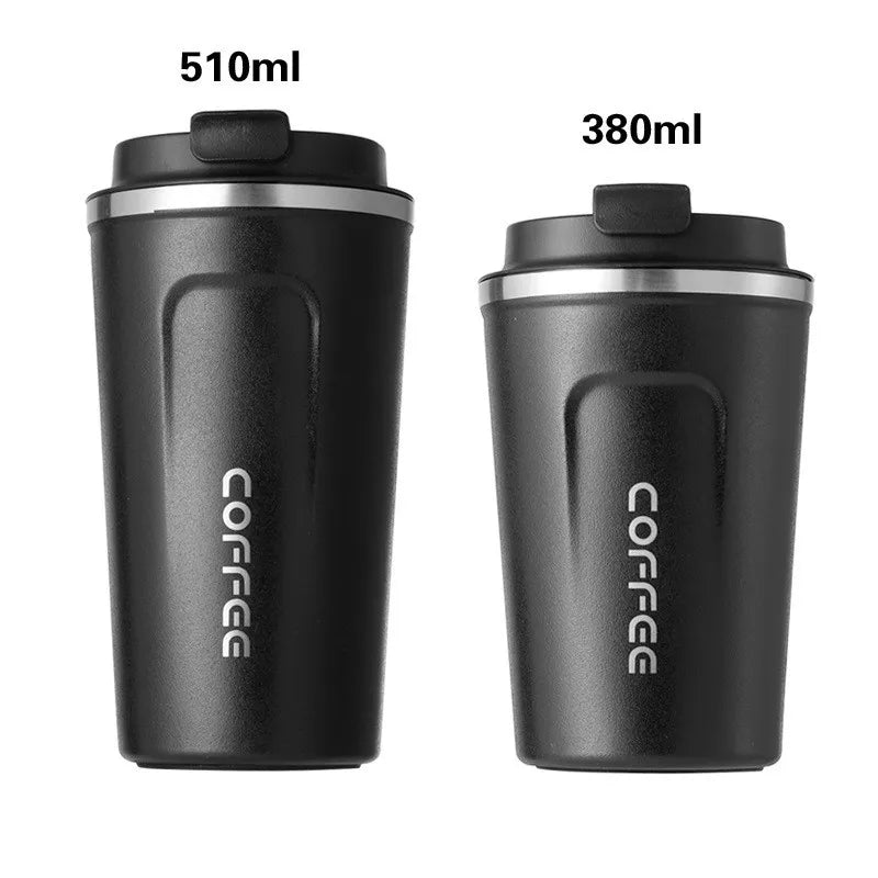 380ml/510ml 304 Stainless Steel Vacuum Insulated Coffee Mug Insulated Cup Outdoor Thermos Cup Sealed Trailing Mug