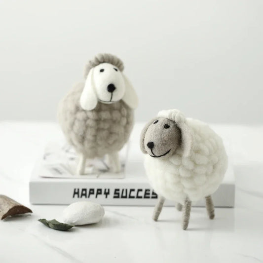 Cute Animal Ornament Living Room Decoration Mini Sheep Figurines Miniatures Crafts Kawaii Desktop Decor Accessories Home Decor