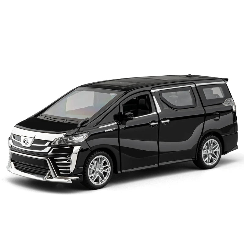 1:32 Toyota VELLFIRE Alphard MPV Alloy Car Model Diecast & Toy Metal Vehicles Car Model Sound and Light Simulation Kids Toy Gift