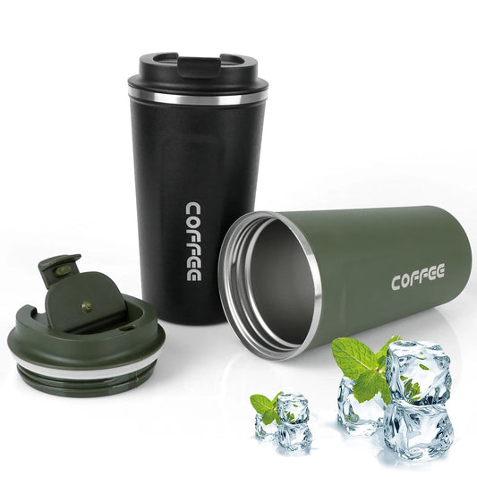 Thermo Cafe Double Stainless Steel Coffee Mug for Tea Water Coffee 380/510ML Leak_Proof Travel Thermo Cup Car Thermos Mug