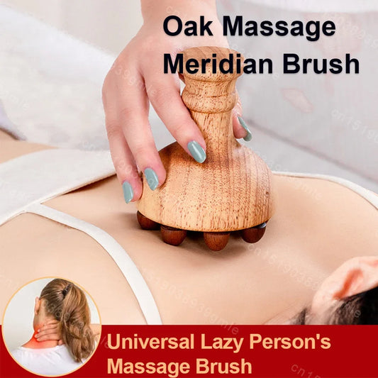 Wood Meridian Brush Trigger Point Massager Remove Swelling Body Anti Cellulite Deep Soothing Essential Oil Spa Massage Brush Spa