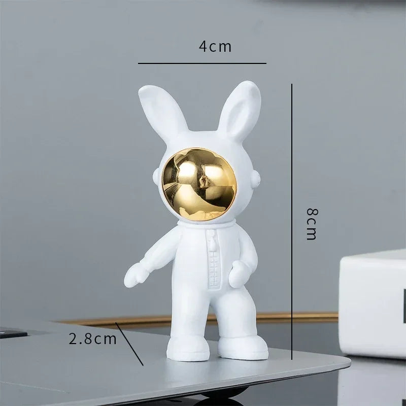 New Resin Astronaut Statue Ornament Spaceman Sculpture Desktop Home Decoration Astronaut Model Car Decoration Creative Kid Gift