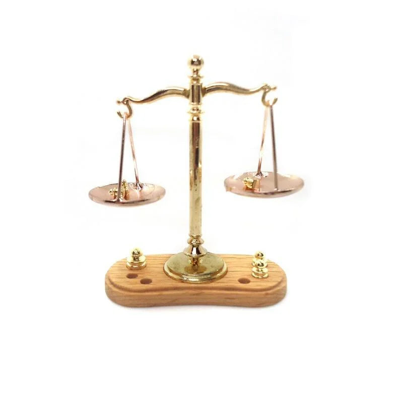 New 1Pc 1/12 Doll House Miniature Accessories Mini Balance Scale Model Toy Decorative Model Toy for Decor Accessories