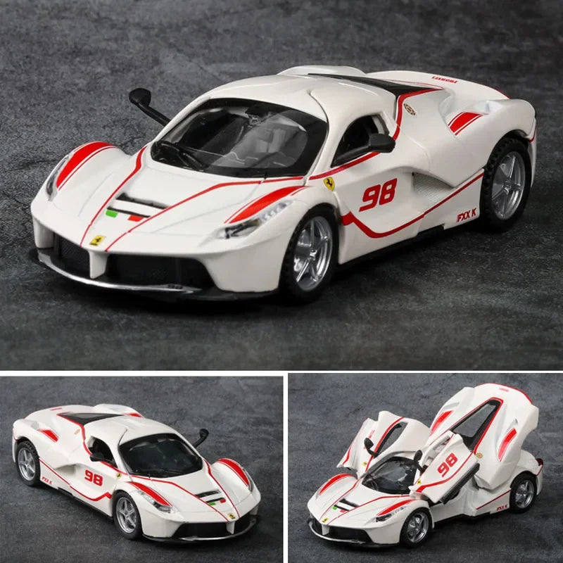 1:32 Ferrari Laferrari FXXK Toy Alloy Car Diecasts  Toy Vehicles Sound and light Car Model Collection Car Toys For Children