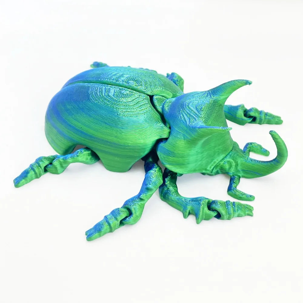 3D Printed Beetle Dung Beetle Integrated Joint Movable Model Toy Figurine Miniature Model Decorative Figurines