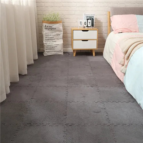 Bedrooom Carpet Christmas Mat Soft Foam Mats Grey Pink Rug Home Decorations Carpet for Children's Room for Living Room Play Mats