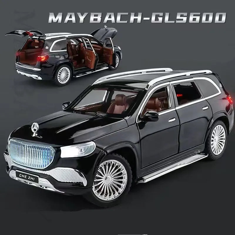 1/24 Maybach GLS-Class GLS600 SUV Alloy Car Model Diecasts Metal Toy Luxy Car Model Collection Sound Light Simulation Kids Gifts