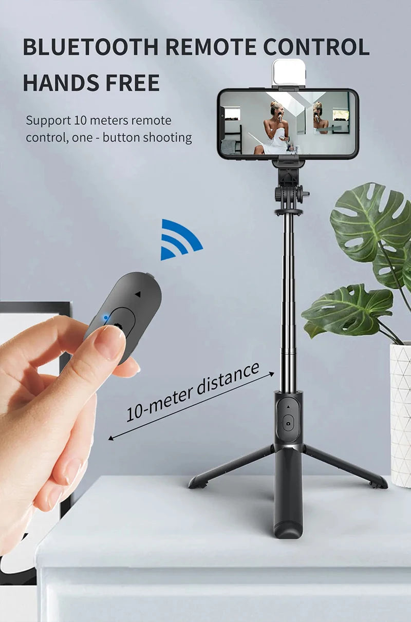 Xiaomi Selfie Stick 1045mm With Wireless Bluetooth LED Fill Light Extended Tripod With Remote Shutter For Android ios Cellphone