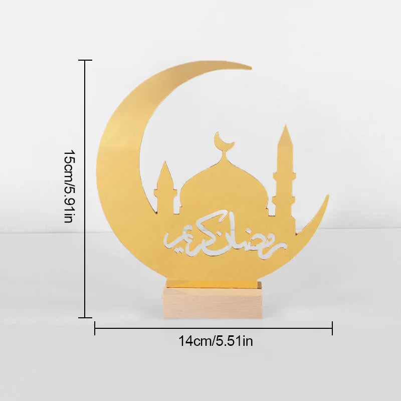 Ramadan Bismillah Acrylic Wooden Ornament Eid Mubarak Home Decoration Islamic Muslim Party Supplies Alhamdulillah Mashallah 2025