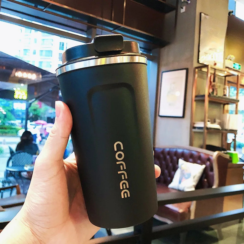 510ML Travel Stainless Steel Coffee Cup Thermal Mug Leak-Proof Thermos Bottle Tea Coffee Mug Vacuum Flask Insulated Cups Hot