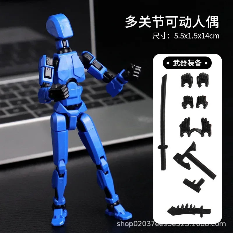 3D Printed Multi-Jointed Movable Shapeshift Robot Action Figure Full Articulation for Stop Motion Animation Miniatures Crafts