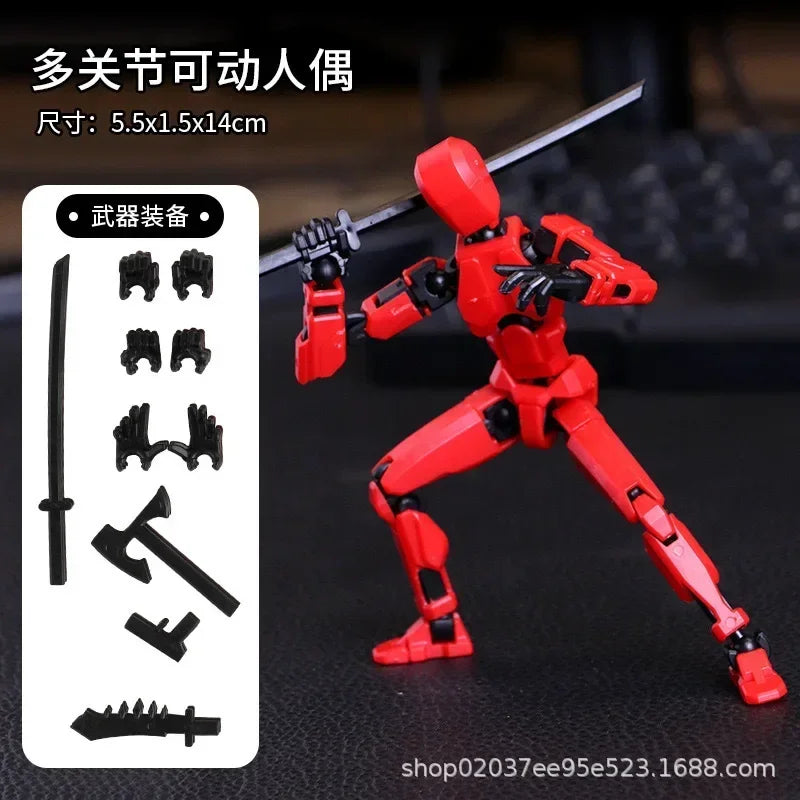 3D Printed Multi-Jointed Movable Shapeshift Robot Action Figure Full Articulation for Stop Motion Animation Miniatures Crafts