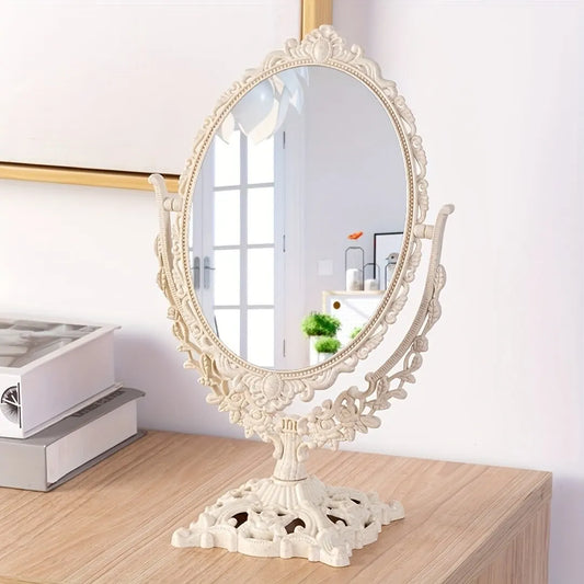 Vintage Makeup Mirror European Desktop Makeup Mirror Double Sided Minimalist Makeup Mirror