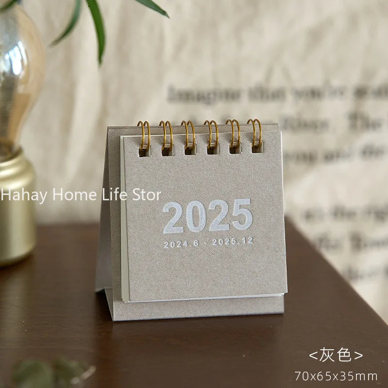 2025 Desk Calendar Kawaii Mini Calendar Books To Do List Daily Monthly Yearly Planner Time Manegement Desk Decorations تقاويم