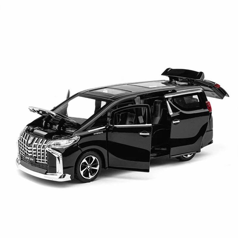 1:32 Toyota VELLFIRE Alphard MPV Alloy Car Model Diecast & Toy Metal Vehicles Car Model Sound and Light Simulation Kids Toy Gift