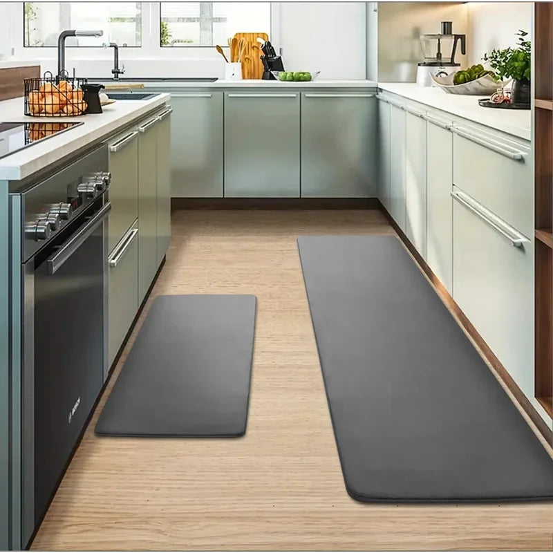 VIKAMA Kitchen Laundry Room Oil Absorbent Mats Floor Mats Bathroom Long Anti-fouling Carpet Entrance Floor Mats Home Decor