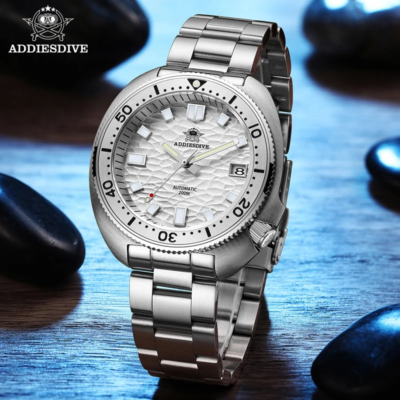 ADDIESDIVE Men's Automatic Watch Super Luminous NH35A 200m Waterproof Automatic Diver Men's Mechanical Watch Stainless Steel