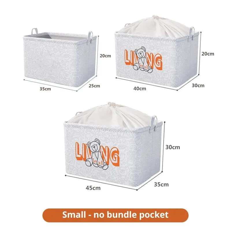 1pc Household Foldable Clothes and Sundries Storage Bag Wardrobe Organizing and Storage (Small Size No Pattern)