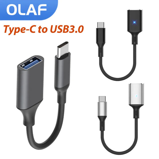 Type C OTG USB3.0 Adapter Cable USB C Male to USB 3.0 Female Converter For Phone Laptop Tablet MacBook Data Transfer Reading