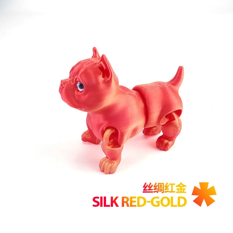 Novelty Creative 3D Printing Pitbull Model Desktop Decorative Ornaments Colourful Animal Crafts Children Toys Kids Birthday Gift