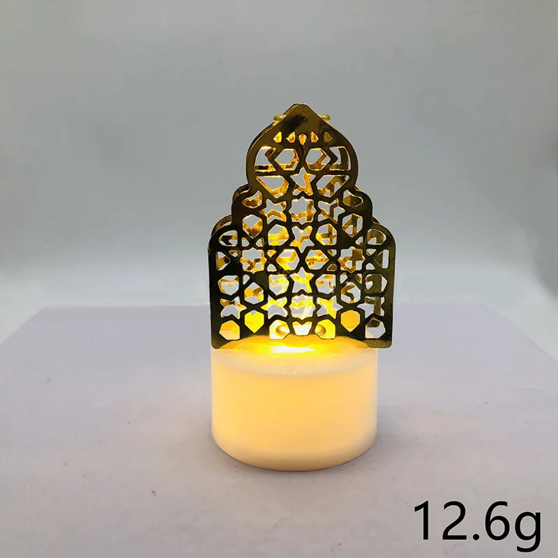 Eid Mubarak LED Candle Small Light Ramadan Kareem Decoration Home Islamic Muslim Festival Party Decoration Eid Al-Fitr Supplies