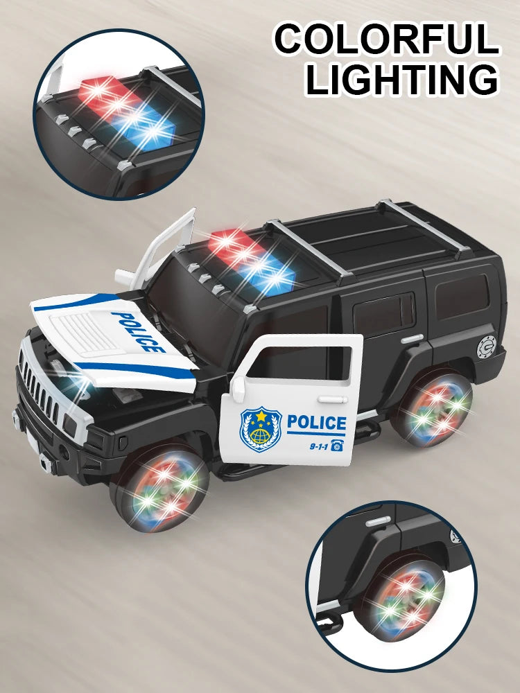 High Simulation Siren Police Cars Kid Electric SUV Model Music with Lights Car Children‘s Puzzle Toys Birthday Gifts for Boys