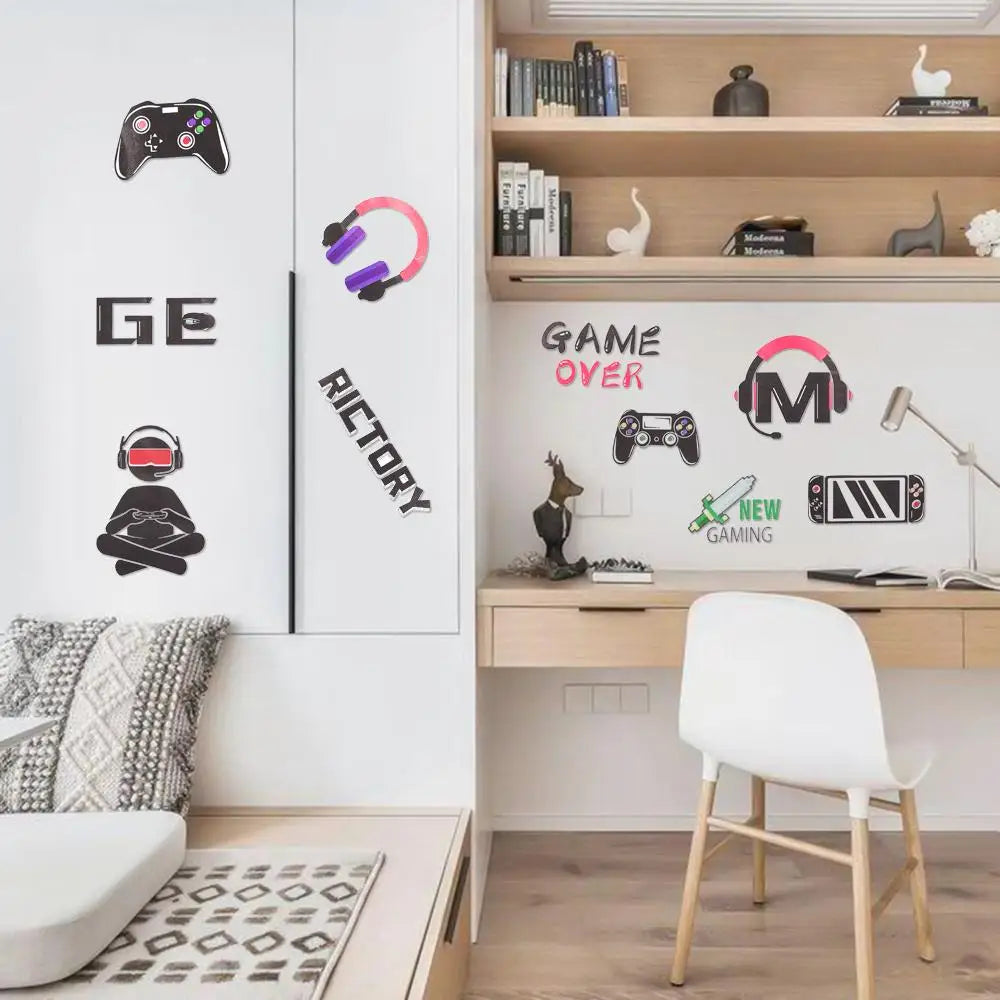 Gamer Vinyl Wall Sticker Game Room For Kids Room Decoration Wall Murals Boys Bedroom Decor Gaming Poster Wallpaper