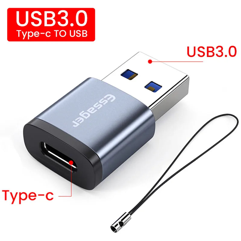 Essager Type C To USB 3.0 OTG Adapter USB-C Male To USB Female Converter For Macbook Xiaomi Huawei Samsung S20 USBC OTG Connect