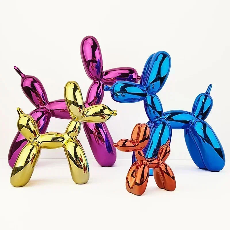 Resin Balloon Dog Sculpture Home Decor Table Decoration and Accessories Office Nordic Animal Decorative Sculptures and Figurines