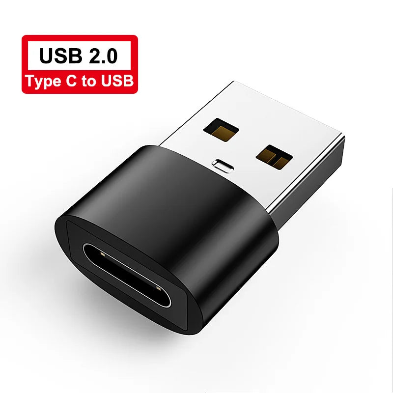 LED USB 3.0 To Type C Adapter OTG To USB C USB-A To Micro USB Type-C Female Connector For Samsung Xiaomi POCO Adapters