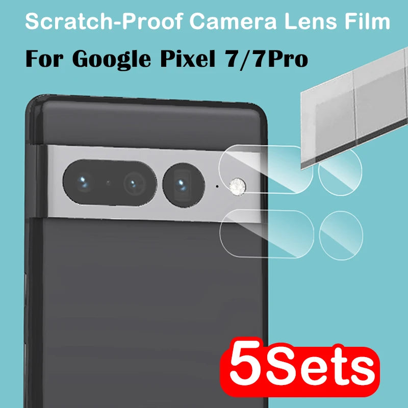 5 Sets Camera Lens Screen Protector for Google Pixel 7 7Pro HD Clean Scratch Resistant Soft Hydrogel Film Lens Sticker Not Glass