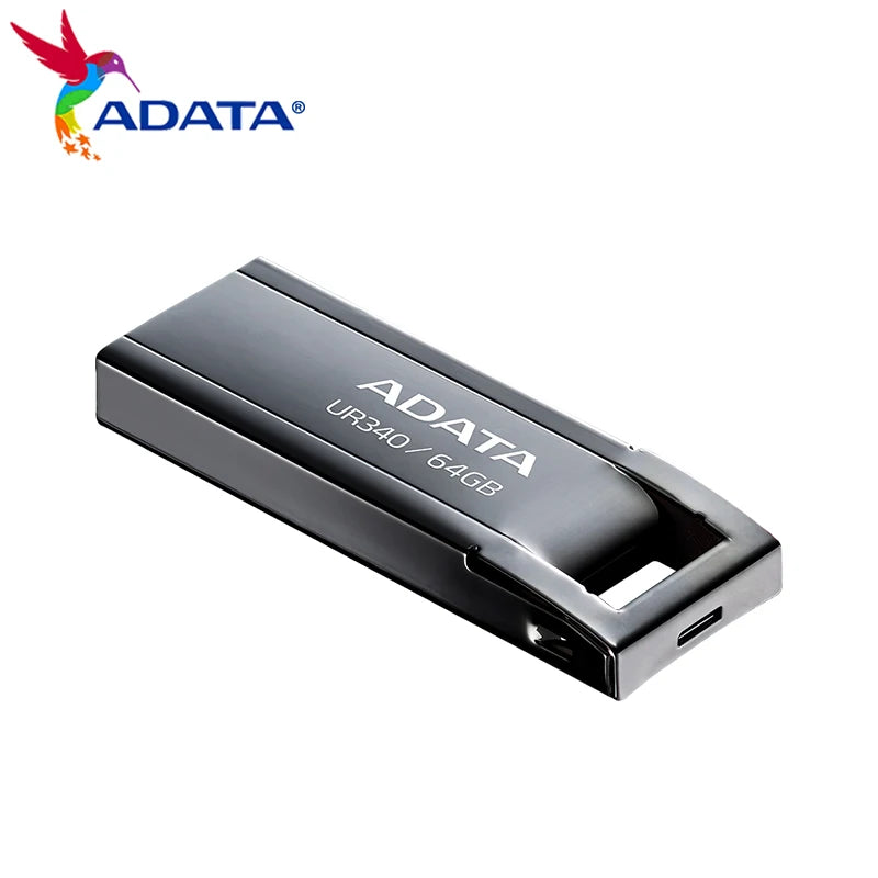 ADATA UR 340 USB Flash Drive 128GB 64GB 32GB Metal USB3.2 Pendrive High Speed Memory U Disk for Computer