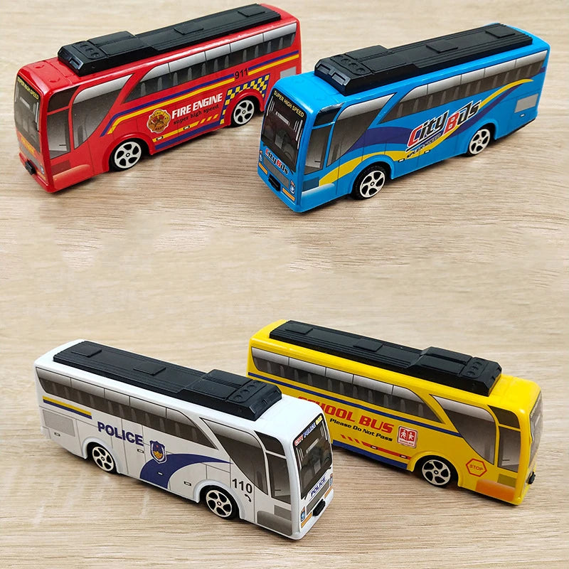 Hot Selling Children Pull Back Car Toys Educational Toy Simulated City Bus Car Toy Model Children Best Birthday Gifts