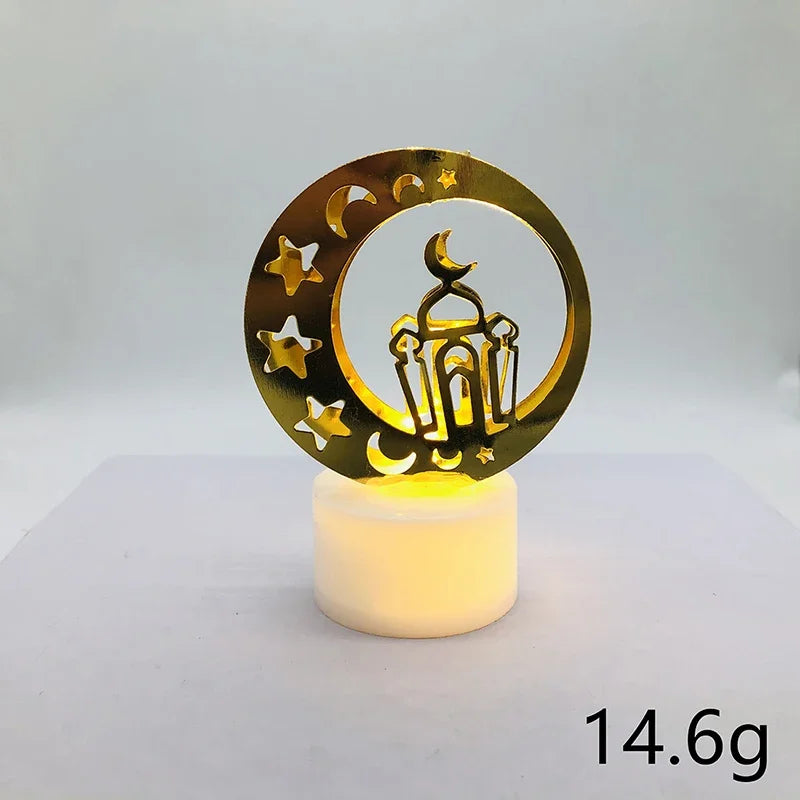 Eid Mubarak LED Candle Small Light Ramadan Kareem Decoration Home Islamic Muslim Festival Party Decoration Eid Al-Fitr Supplies